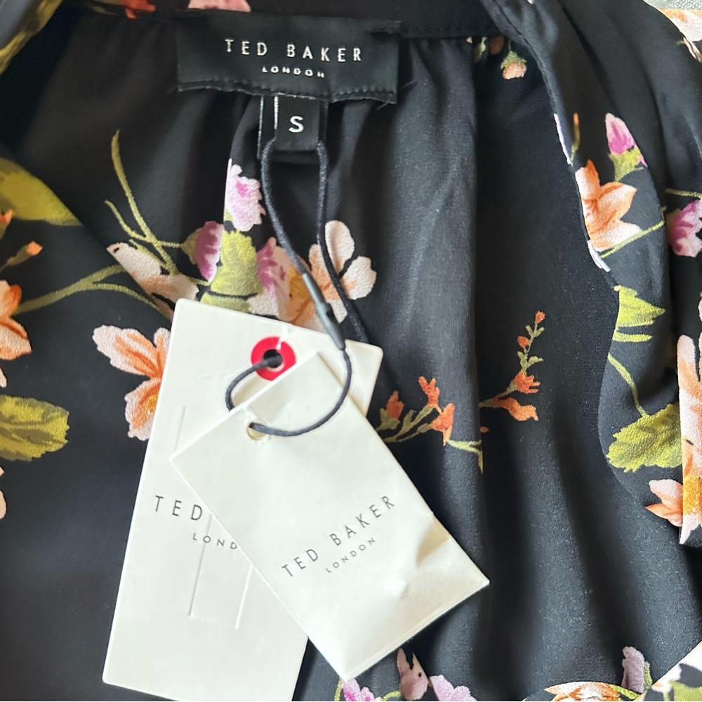 Ted Baker Black Floral Blouse - Picture 4 of 4